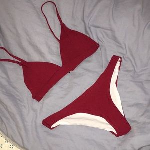 Burgundy Triangle Bikini